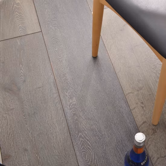 Smoked Grey European Oak Engineered Parquet Wood Flooring