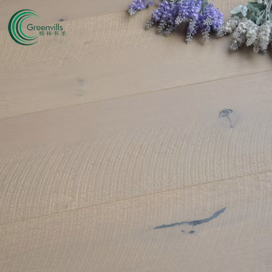 Round Saw Design Smoked Engineered Wood Floor Solid Hardwood Parquet Flooring