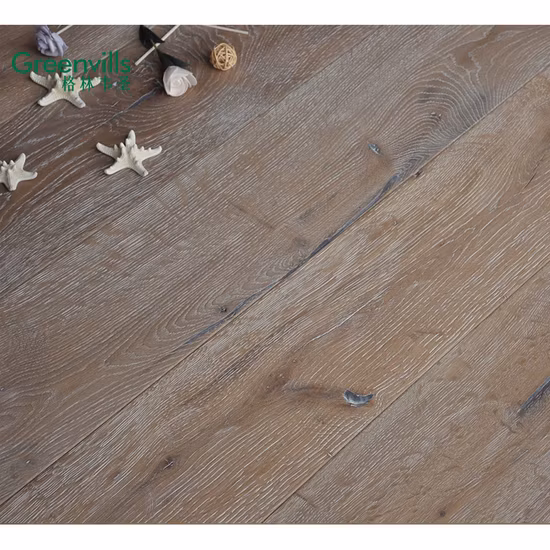 Worn Grey Natural White Oak Solid Wood+Flooring Hot Sale in USA Distressed Oak Engineered Hardwood Flooring