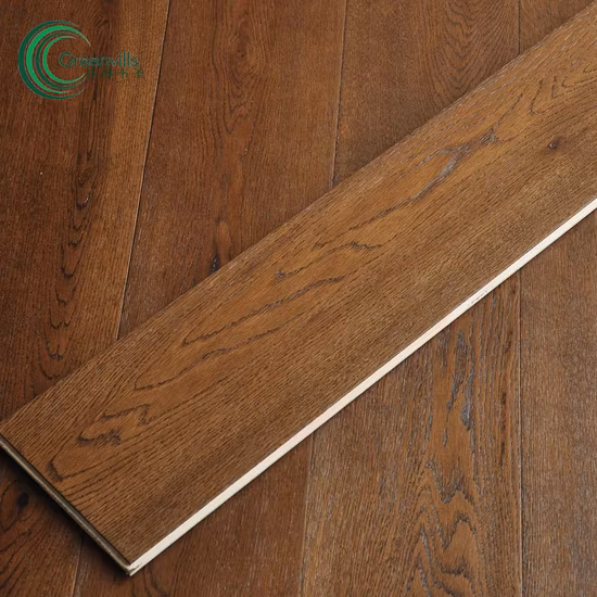 Smoked Wood Surface Farmhouse French Oak Wooden Flooring